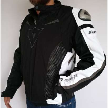 Moto jakna Dainese Speed Tex crno bela